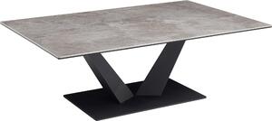 Tavolino Gisele 120x80 cm in Vetroceramica grigio/nero