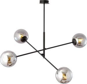 Lampadario Emibig 4xE14 40W LINEAR 4 NERO/GRAFITE 1167/4