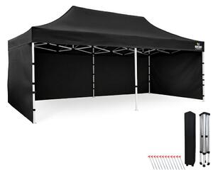 Gazebo pieghevole 3x6, tettoia mobile impermeabile 330 g/m², telaio in acciaio + 3 pareti