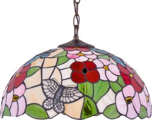 Lampada a sospensione BUTTERFLY multicolore 1xE27x20W, vetro colorato, dimensioni: 110x40x40 cm, IP20, Kaja