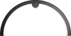 Applique LED TRIO ARC nera 16W, bianco caldo, 1280 lm, metallo, dimensioni: 30x60x11 cm, IP44, Maxlight