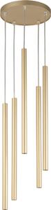 Moderna lampada a sospensione decorativa a 5 punte rotonda oro Sopel 5xG9 3W Sigma Lighting