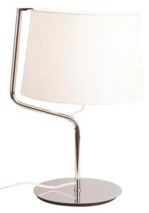 Lampada da tavolo con paralume bianco CHICAGO, cromata bianca, 1xE27x20W, tessuto, dimensioni: 46x32x30 cm, IP20, Maxlight