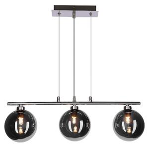 Lampada a sospensione con sfere di vetro Somul cromata-argento 3xG9x20W in metallo, dimensioni: 100x52x12 cm, IP20, Candellux