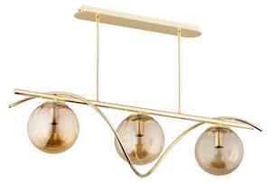 Lampada a sospensione VARNA oro-ambra 3xE14x10W in metallo, dimensioni: 50x75x22 cm, IP20, Alfa