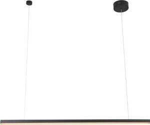 Lampada a sospensione LED TRIO nera 12W, bianco caldo 733 lm, metallo, dimensioni: 150x100x3,6 cm, IP20, Maxlight