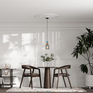 Lampada a sospensione in vetro Tropea Vintage, design oro antico