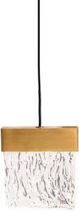 Lampada a sospensione LED VETRO oro spazzolato 4,5 W, bianco caldo, 360 lm, metallo, dimensioni: 180 x 13 x 12 cm, IP20, Maxlight