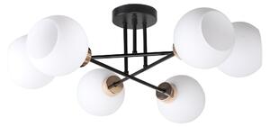 Illuminazione a soffitto AMANDA - 6xE27, 40W, nero / oro / bianco