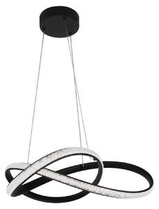 Lampada a sospensione LED FONDI nera 40W, luce bianca regolabile, 4800 lm, metallo, dimensioni: 120x50x50 cm, IP20, Kaja