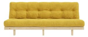 Divano in velluto a coste giallo 200 cm Lean - Karup Design