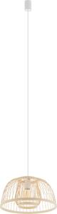 Lampada a sospensione KRABI in legno naturale e bianco, 1xE27x25W, bambù, dimensioni: 160x40x40 cm, IP20, Nowodvorski Lighting