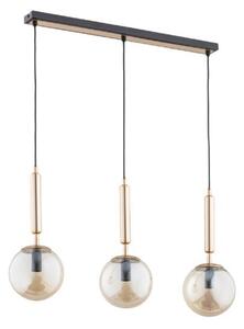 Lampada a sospensione VOLDA nero-oro antico 3xE14x10W metallo, dimensioni: 78x72x15 cm, IP20, Alfa