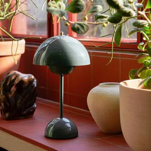 &Tradition Lampada da tavolo LED ricaricabile Flowerpot VP9, blu pietra