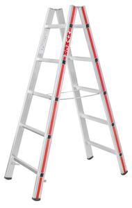 Scala a pioli Hymer, accesso bilaterale, 2x5 pioli, altezza verticale 1,45 m, altezza di sbraccio 2,77 m, peso 5,1 kg