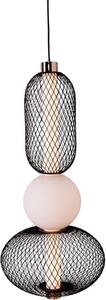 Lampada a sospensione LED BORA nero-oro 10W, bianco caldo 621 lm, metallo, dimensioni: 183x22x22 cm, IP20, Maxlight