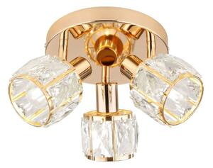 Faretto da soffitto rotondo DUBAI - 3xE14, 40W, oro rosa / trasparente