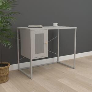 Scrivania 'Sund' con vano portaoggetti rettangolare in acciaio 75 x 100 x 50 cm grigio