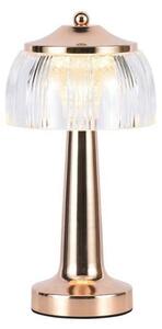 V-TAC VT-1048 Lampada LED da Tavolo 1W cct 3in1 colore oro francese ricaricabile con USB C Touch Dimmerabile 26 cm - 7938