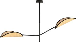 Lampada da soffitto Emibig 2xE14 40W VENE 2 NERO/RATTAN 1160/2