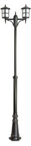 Lampione 280 cm 2xE27 nero IP23 SU-MA OGMWN 2 TD