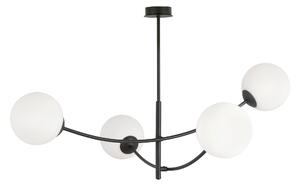 Lampada da soffitto Emibig 4xE14 40W HUNTER 4 BLACK/OPAL 1102/4