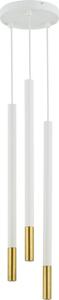 Lampada a sospensione decorativa moderna bianco-oro minimalista a tre tubi Sopel Due 3xG9 3W Sigma Lighting