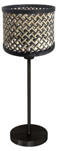 Mexlite - lampada da tavolo - Noor - naturale nero - bambù metallo - lampada da comodino - E27 - 4420ZW