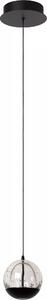 Lampada a sospensione LED SENTUBAL nera 6,3 W, bianco caldo 250 lm, vetro, dimensioni: 150 x 14 x 14 cm, IP20, Lucide