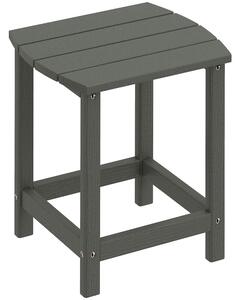 Outsunny Tavolo da Giardino Resistente alle Intemperie in HDPE, per Campeggio, Terrazza e Balcone, 48x37x46 cm, Grigio | Aosom Italy