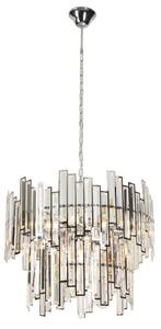 Lampada a sospensione con catena NEMO cromata 9xE14x15W, vetro, dimensioni: 120x55x55 cm, IP20, Maxlight