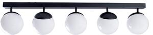 Lampada da soffitto SFERA bianco-nera 5xE14x40W in vetro, dimensioni: 20x100x20 cm, IP20, Milagro