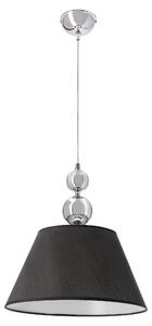 Lampada a sospensione con sfere decorative fumé Aral, nera, 1xE27x60W, tessuto, dimensioni: 135x35x35 cm, IP20, Candellux