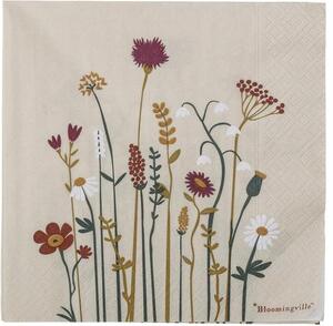 Tovagliolo di carta con motivo floreale Paige 20 pz