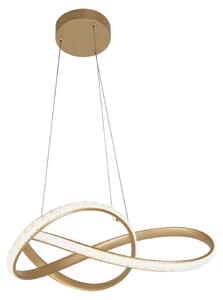 Lampada a sospensione LED FONDI dorata 40W, luce bianca regolabile 4800 lm, metallo, dimensioni: 120x50x50 cm, IP20, Kaja