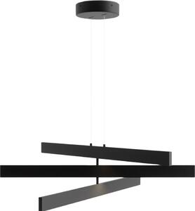 Lampada a sospensione Maytoni Origami, nera, LED 46 W, 2300 lm, non dimmerabile