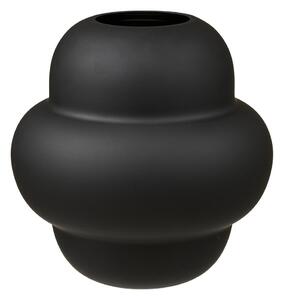Vaso nero in vetro (altezza totale 20 cm) Vera – House Nordic