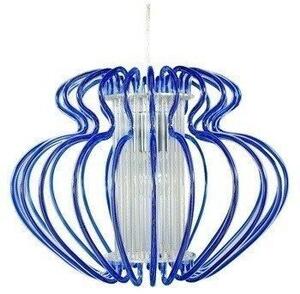 Lampada a sospensione IMPERIA cromata-blu 1xE27x60W in acrilico, dimensioni: 150x45x45 cm, IP20, Candellux