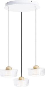 Lampadario a LED LIPARI bianco e oro 22W, bianco caldo 1728 lm, alluminio, dimensioni: 180x16x16 cm, IP20, Maxlight