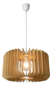 Lampada a sospensione ETTA in legno chiaro, 1xE27x40W, dimensioni: 120x39x39 cm, IP20, Lucide