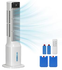 HOMCOM Climatizzatore Evaporativo a Torre 3 in 1 con Serbatoio da 9L, Oscillazione 48°, 3 Velocità, 3 Modalità e Timer, Bianco | Aosom Italy