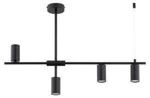 Lampada a sospensione SAUR nera 4xGU10x10W in metallo, dimensioni: 54x81x10 cm, IP20, Alfa