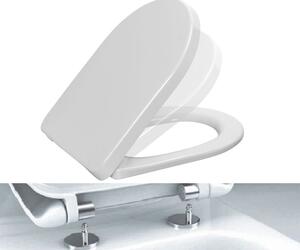 Sedile WC Ramm compatibile con Opoczno Urban Harmony, realizzato in duroplast antibatterico, con cerniera in metallo