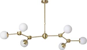 Lampada a sospensione Milano oro-bianca 6xG9x40W in metallo, dimensioni: 82x125x71 cm, IP20, Abruzzo