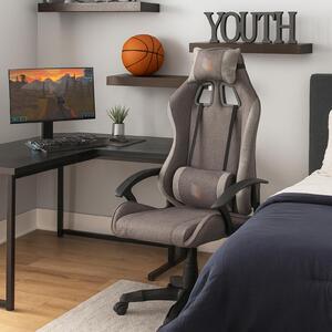 Sedia ergonomica per scrivania, modello Roya, colore grigio