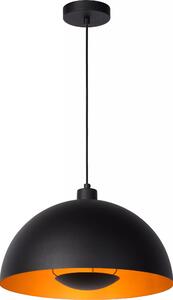 Lampada a sospensione nera con interno dorato SIEMON 1xE27 40W Lucide