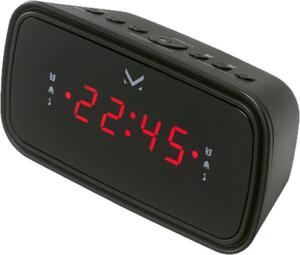 New Majestic RS 166 Sveglia Digitale LED Nero con Radio FM e 2 Sveglie CA/Batteria