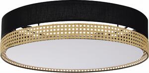 Lampada da soffitto rotonda BOHO nera e paglia 4xE27x40W vimini / rattan / paglia dimensioni: 15x60x60 cm IP20 TK-Lighting