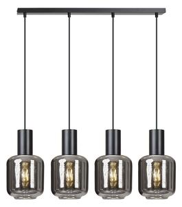 Lampada a sospensione INGVAR nera 4xE14x10W in vetro, dimensioni: 100x80x13 cm, IP20, Emibig