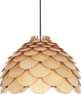 Lampada a sospensione Burgo in legno chiaro, 1xE27x60W, dimensioni: 120x35x35 cm, IP20, Light Prestige